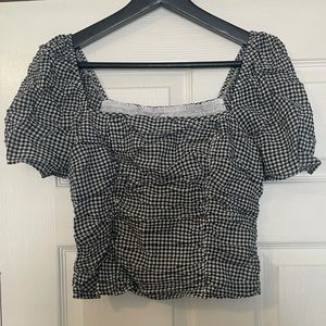 Abercrombie puff sleeve square neck top